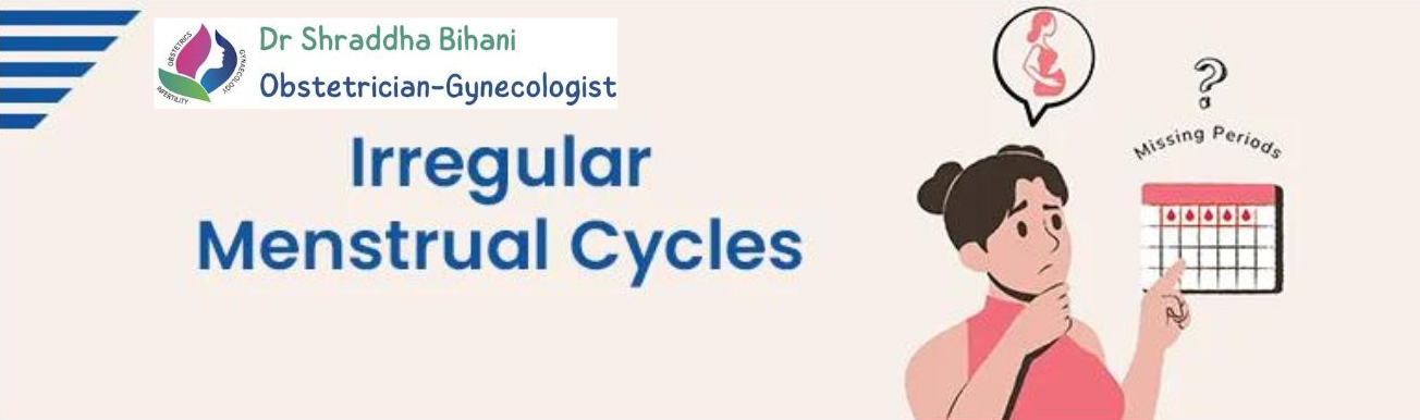 Illustration of a woman concerned about missing periods, highlighting irregular menstrual cycles treated by Dr. Shraddha Bihani in Indore.