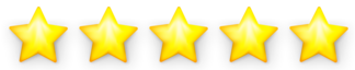 Five-star rating icon, symbolizing excellence and high-quality service.